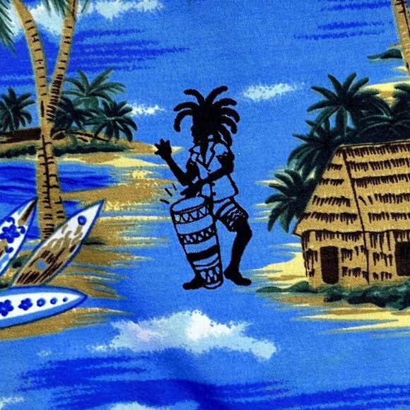 VTG Hawaiian Shirt Clip Art and Comics Sans Font Size Medium - Picture 5 of 6